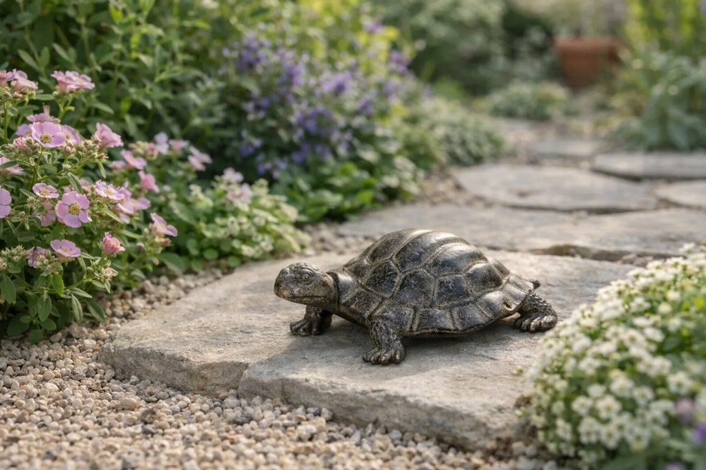 Záhradná liatinová figúrka Trully1, 6x21 cm, hnedá