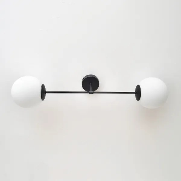 Prisadený luster MOON 2xE27/15W/230V čierna