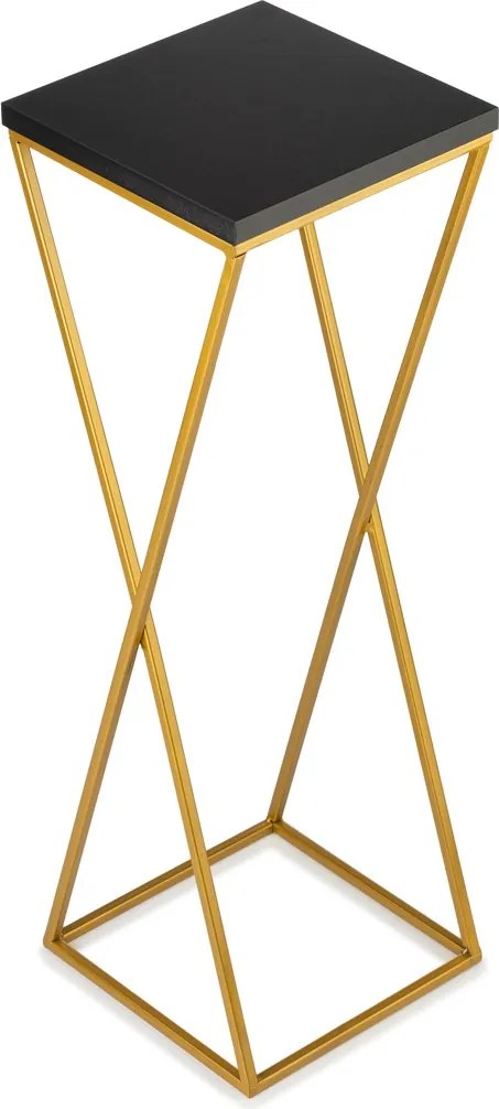 STOJAN NA KVETINÁČ LOFT6 70X24X24 CM ZLATÁ/ČIERNA