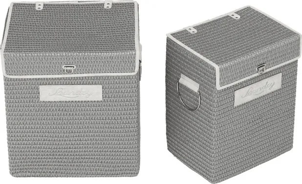 Set dvoch košov na prádlo sivý DT3028 GREY (2 ks)