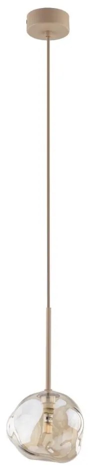 TK Lighting Luster na lanku LAVA 1xG9/8W/230V béžová/dymová béžová 11106