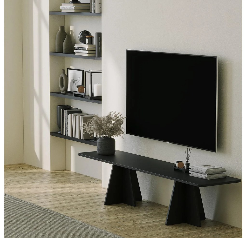 Set nábytku do obývacej izby Kabivo (čierna) . Akcia -22%. Vlastná spoľahlivá doprava až k Vám domov. 1095632