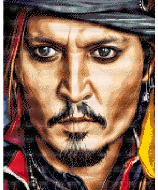 Gario Diamantové maľovanie Johny Depp 3 Rozmery: 40 x 50 cm, Rámovanie: Iba zrolované plátno, Diamanty: Okrúhle