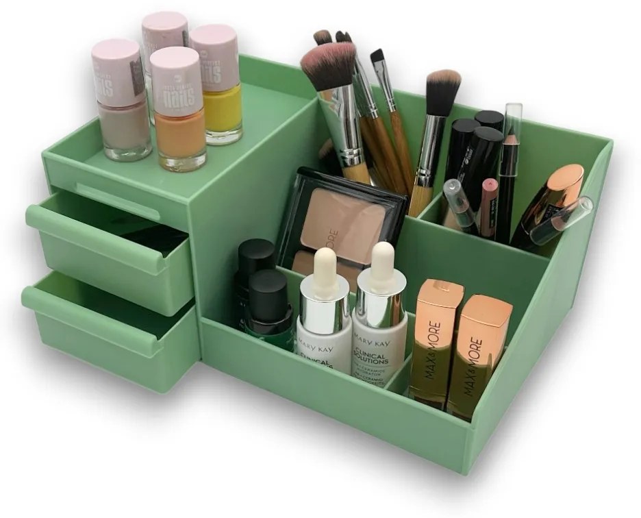 VERK GROUP Kozmetický organizér na líčidlá aj kancelárske potreby BLANKA - zelený
