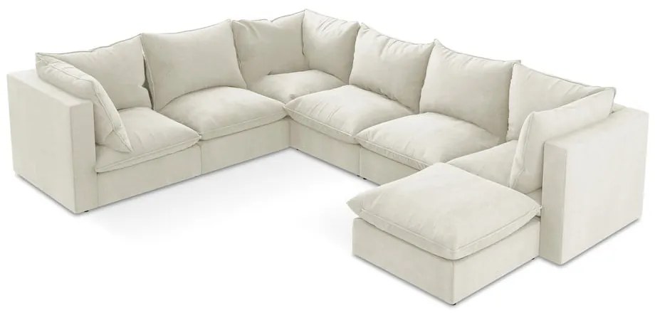 Béžová rohová pohovka (ľavý roh/do tvaru "U") Manao – Makamii