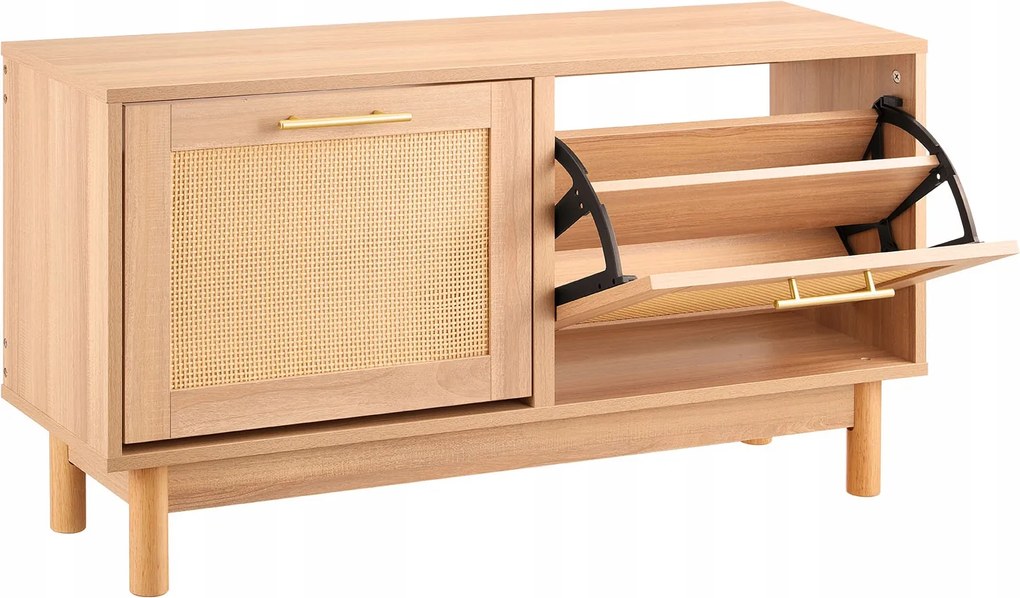 Skrinka na topánky Vevor 100 x 53 x 30 cm legno svetlá