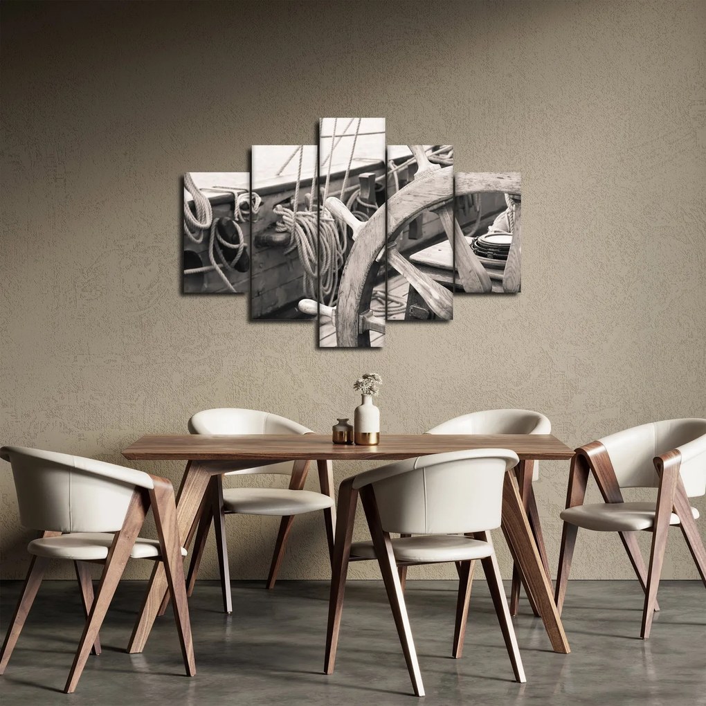 Obraz - Kormidlo plachetnice (150x105 cm)