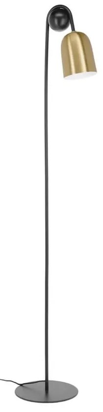 Čierna/v zlatej farbe stojacia lampa s kovovým tienidlom (výška 180 cm) Natsumi – Kave Home