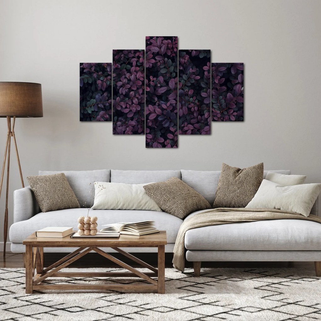 Obraz tmavočervených lístočkov (150x105 cm)
