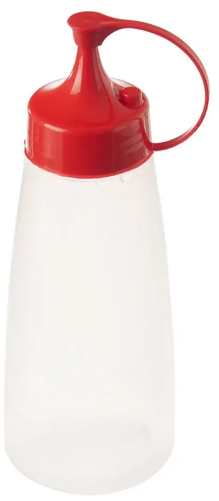 Orion Dávkovacia fľaša na kečup, omáčky, zálievky SOS – červené viečko