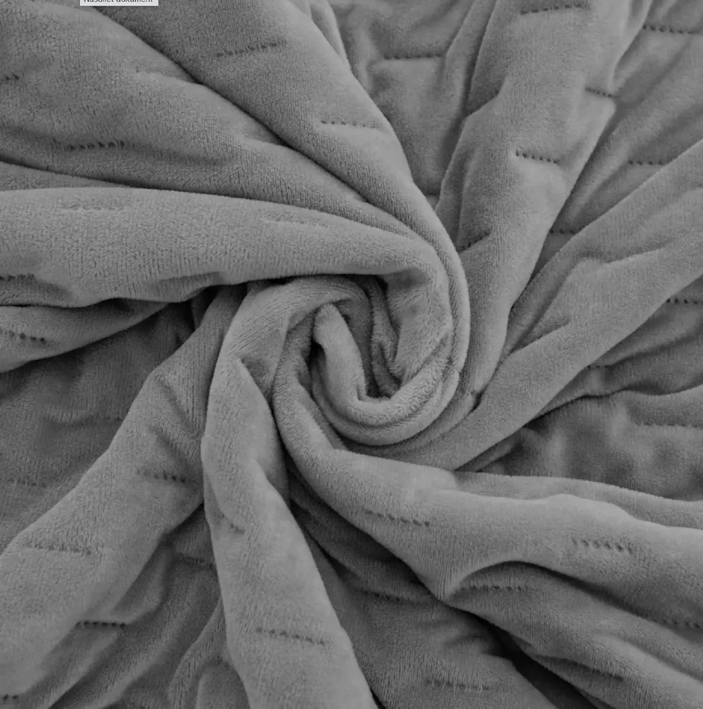 Zamatový prehoz na posteľ ASTRALIA, sivý Rozmer: 200 x 220 cm