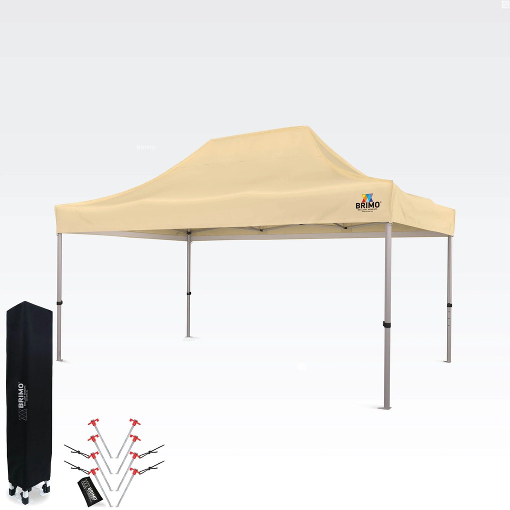 BRIMO Záhradný Párty Stan 3x4,5 m: Váš Kútik pre Relax a Oslavy - bez stien - Béžová 36
