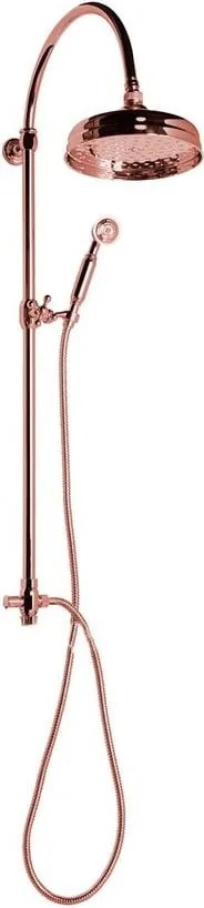Ružová mosadzná sprchová súprava s hlavovou sprchou a ručnou sprchou 142 cm Antea – Sapho