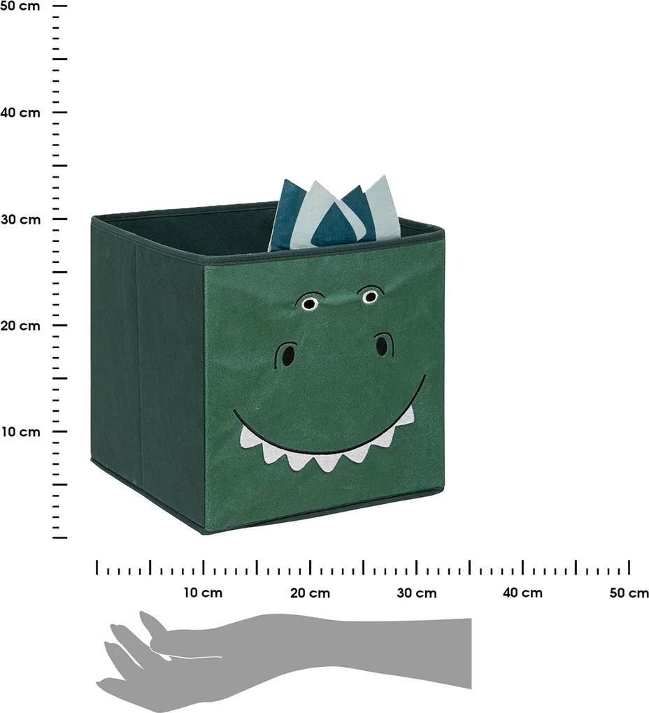 Skládací úložný box DINO zelený