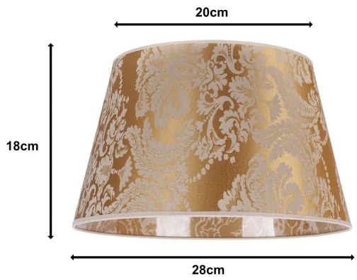 Duolla - Tienidlo k stolnej lampe CONE M E27 pr. 28 cm zlatá