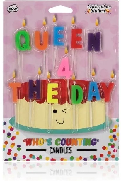 Sada 12 sviečok na tortu NPW Queen For The Day