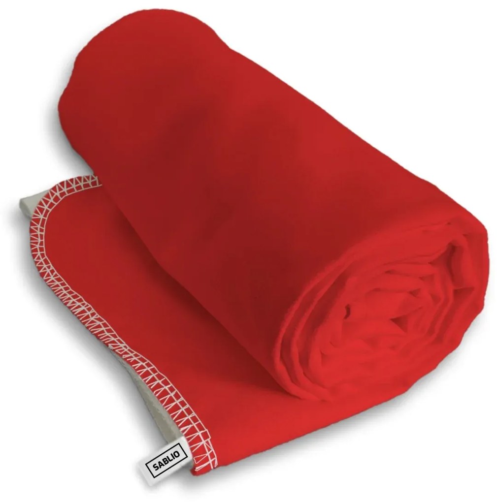 Rýchloschnúci uterák z mikrovlákna - 50x100 cm - Sablio - červená