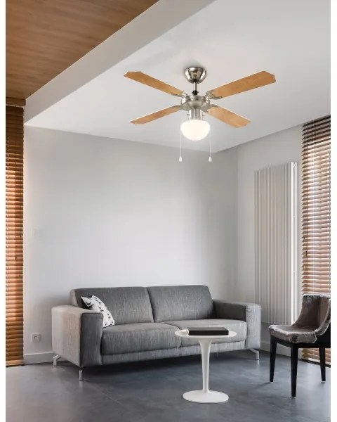 Eglo 56035 - LED stropný ventilátor 1xE27/4,9W/230V priemer 106,6 cm