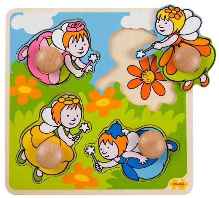 Bigjigs Toys Vkladacie puzzle víly