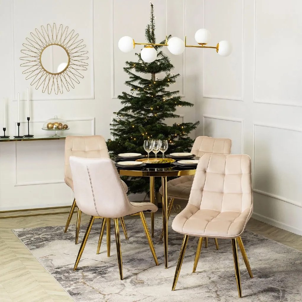 PROXIMA.store - Čalúnená jedálenská stolička CARO FARBA: sivá