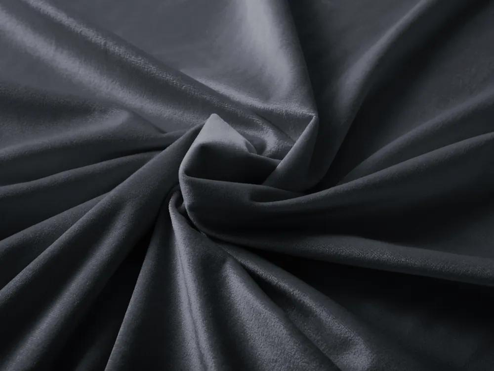 Biante Veľký zamatový oválny obrus Velvet Premium SVP-004 Antracitovo sivý 180x220 cm