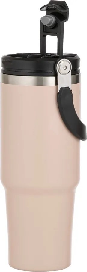 Béžová cestovná fľaša z nehrdzavejúcej ocele 1 l Eco – Ladelle