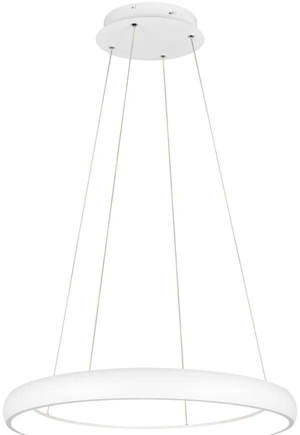 Biele LED stmievateľné závesné svietidlo s kovovým tienidlom ø 75 cm Cardona – Trio