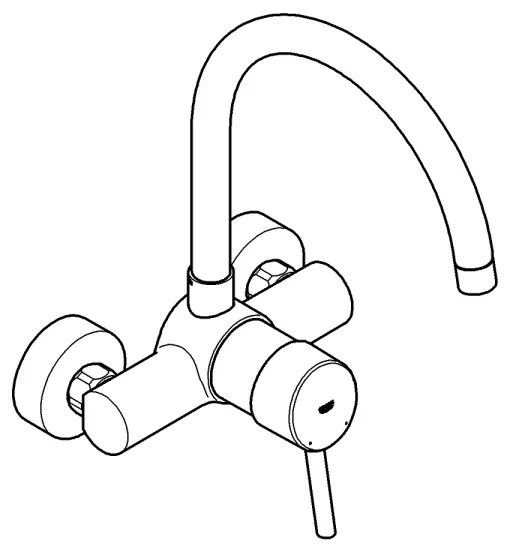 GROHE 32667001 - Drezová batéria CONCETTO 280 mm lesklý chróm