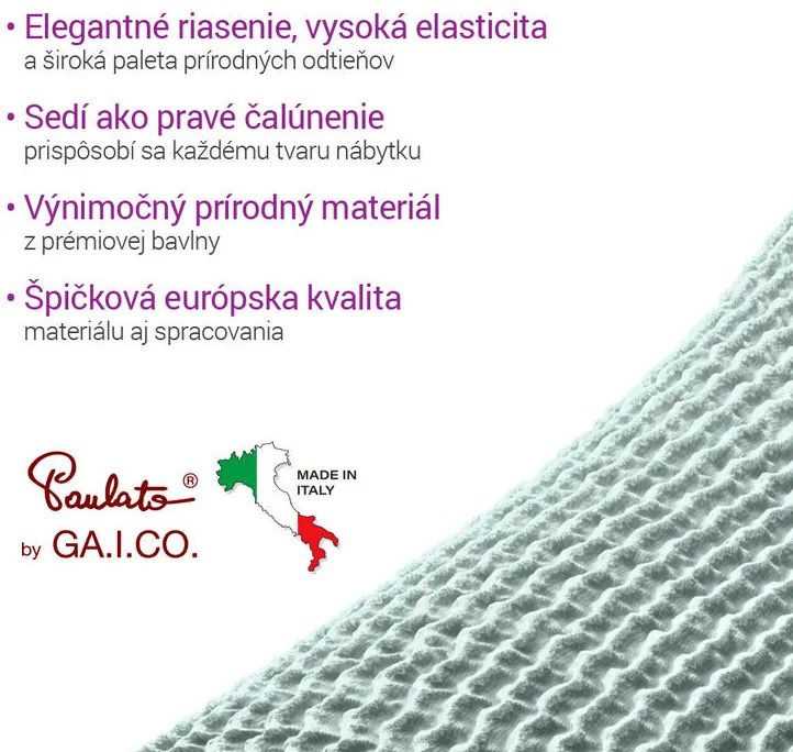 Bielastické poťahy COSTINA mätová kreslo ušiak (š. 60 - 110 cm)