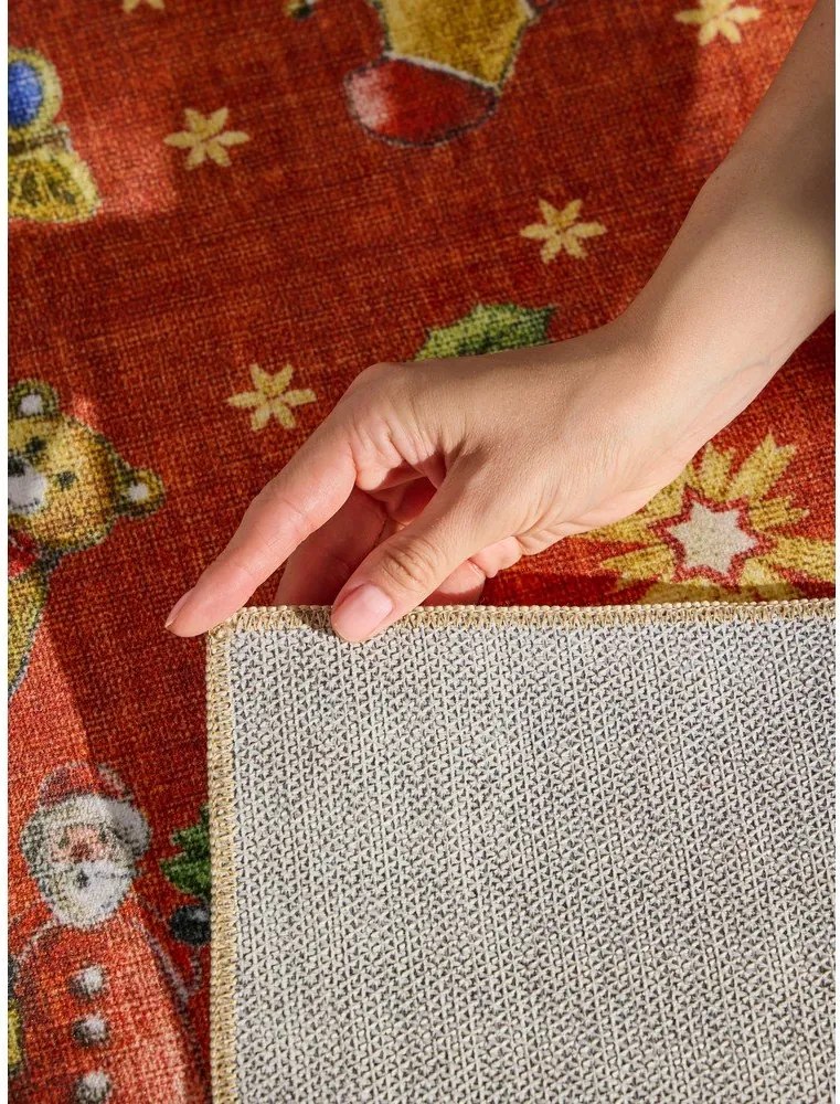 Červený/zelený behúň s vianočným motívom 80x200 cm Toy's Delight Nostalgic Noel Red Green – Villeroy&Boch