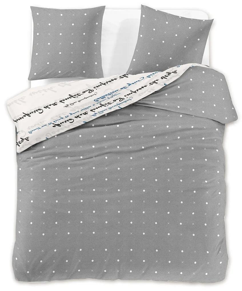Bavlnené obliečky DUCATO CLARITY sivé Rozmer obliečky: 2 ks 80 x 80 cm | 200 x 220 cm