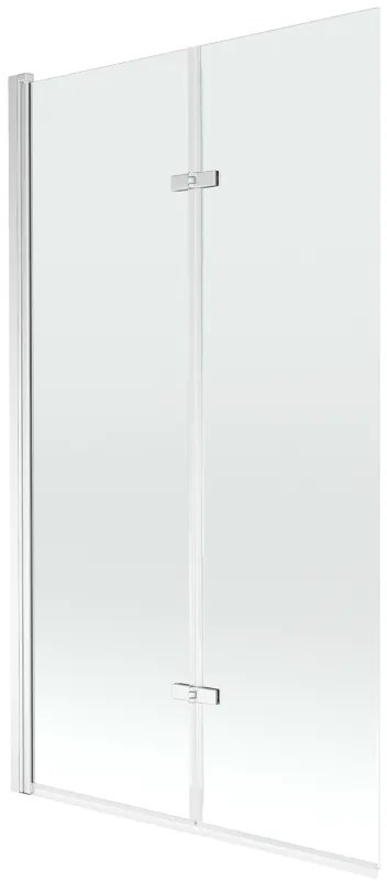 Mexen Castor, vaňová zástena 2-krídlová 100 x 150 cm, otočné krídlo, 6 mm číre sklo, chrómový profil, 892-100-002-01-00