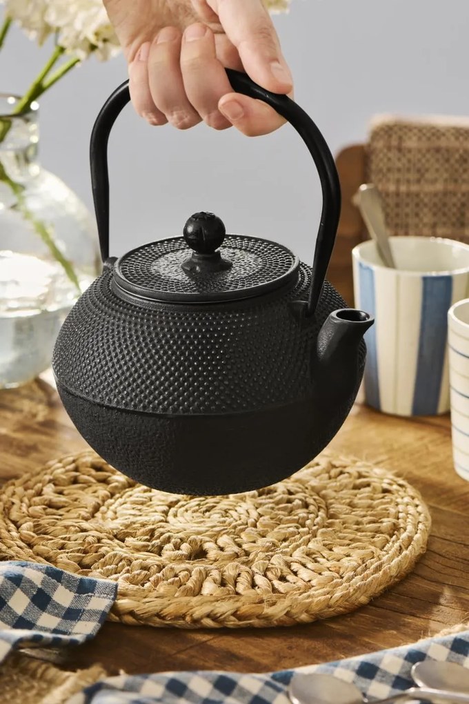 Ib Laursen Liatinová čajová kanva Black 1,2 l
