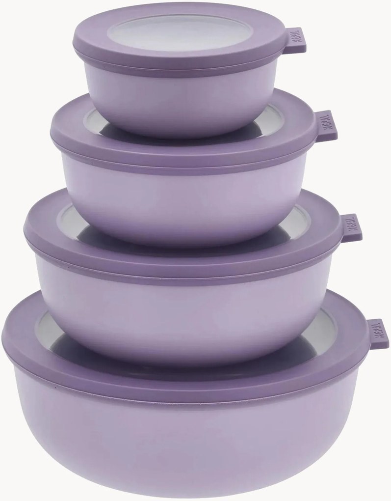 Úložné dózy's pokrievkami Cirqula Nordic Lilac, 4 ks