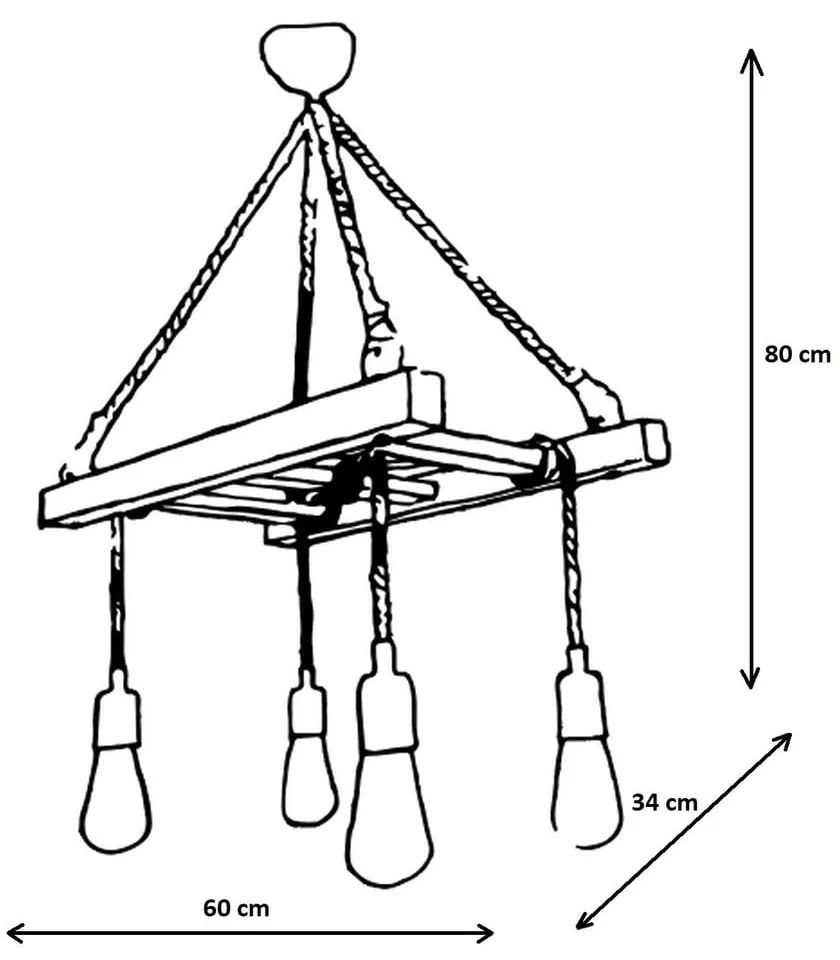 Hnedé závesné svietidlo Halat – Opviq lights