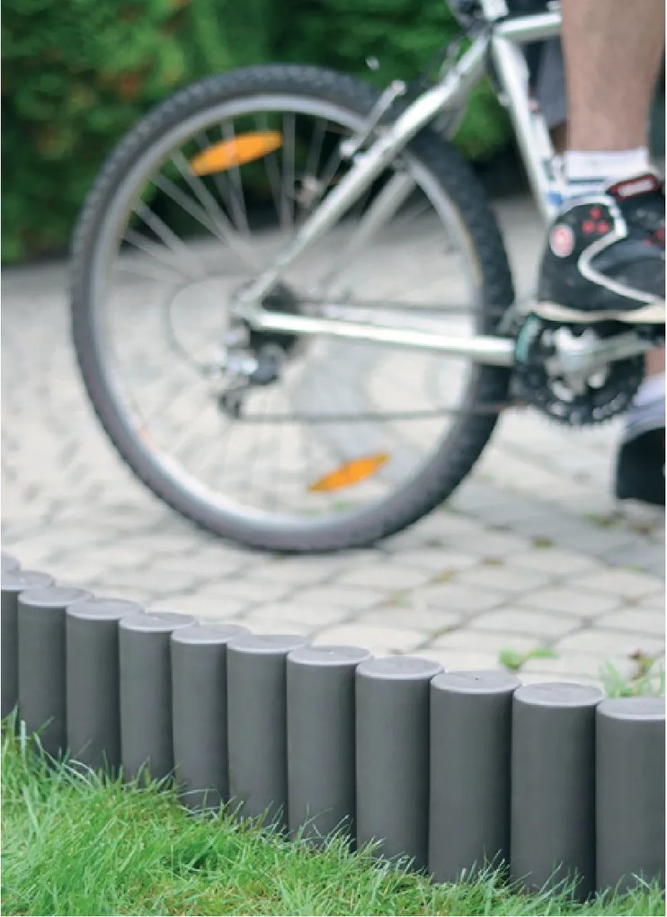 PROSPERPLAST Záhradná palisáda, sivá, 270 cm