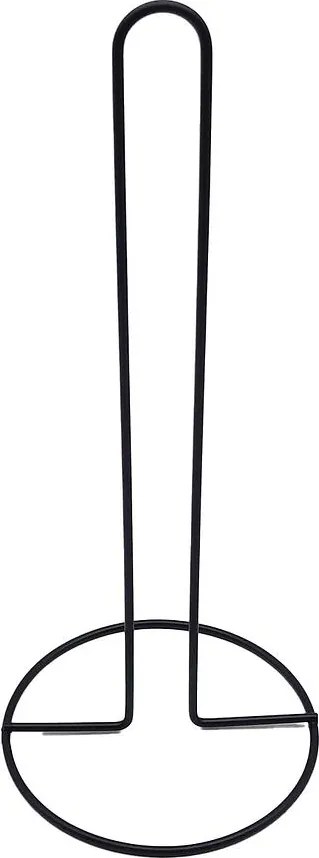 Čierny stojan do kúpeľne na extra papier