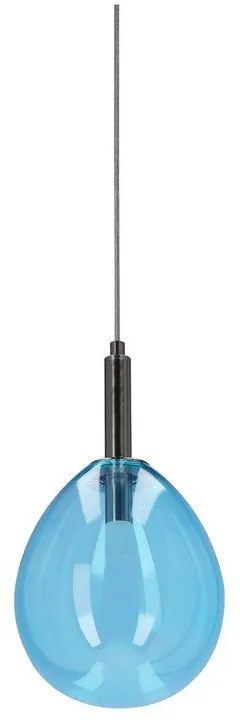 Modré LED závesné svietidlo so skleneným tienidlom Lukka – Candellux Lighting