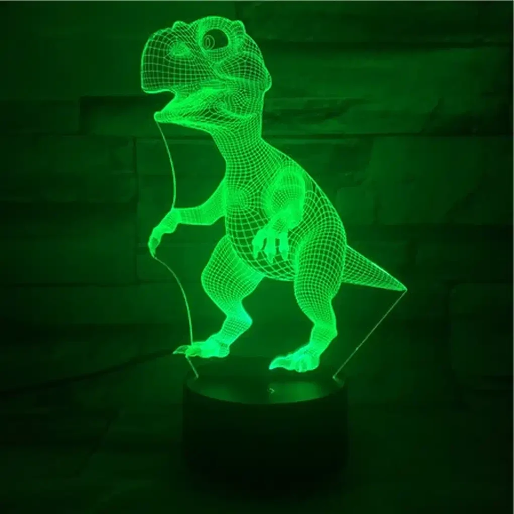3Dmix 3DL-CRK046 – 3D LED nočná lampa - Dinosaurus (mláďa) (Crack základňa)