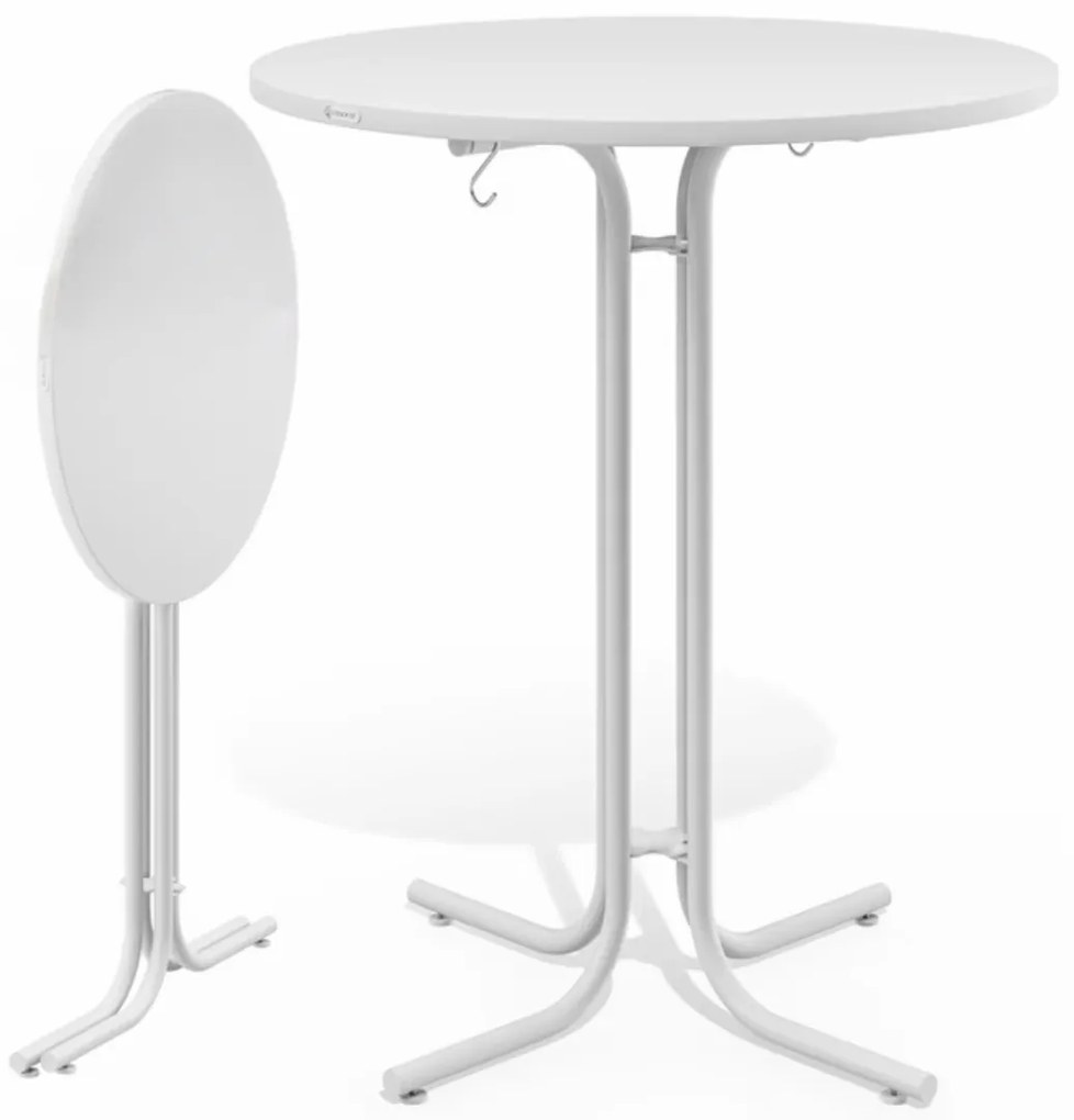 Barový stôl RAUL sklápateľný 110x80cm, biela Casaria