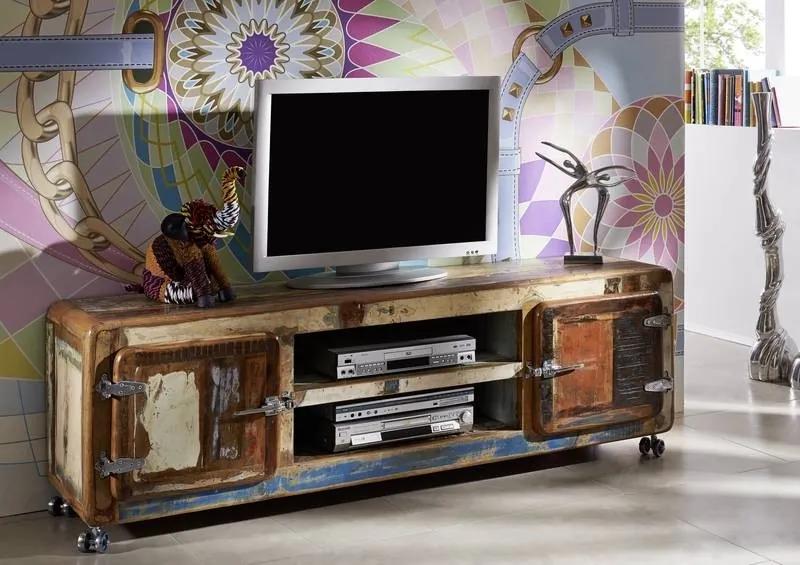 Bighome - TESORI TV stolík 180x42 cm, staré drevo