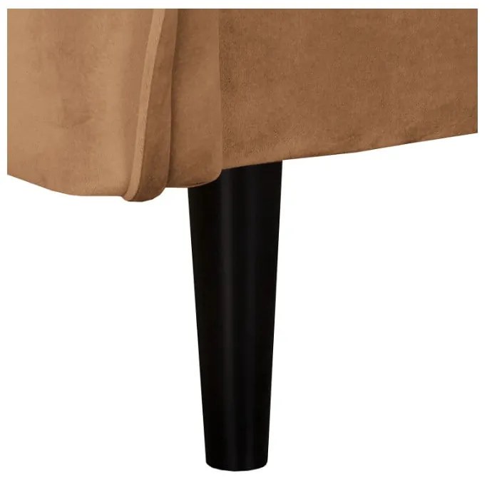 Hnedá zamatová pohovka 138 cm Juli – Ropez