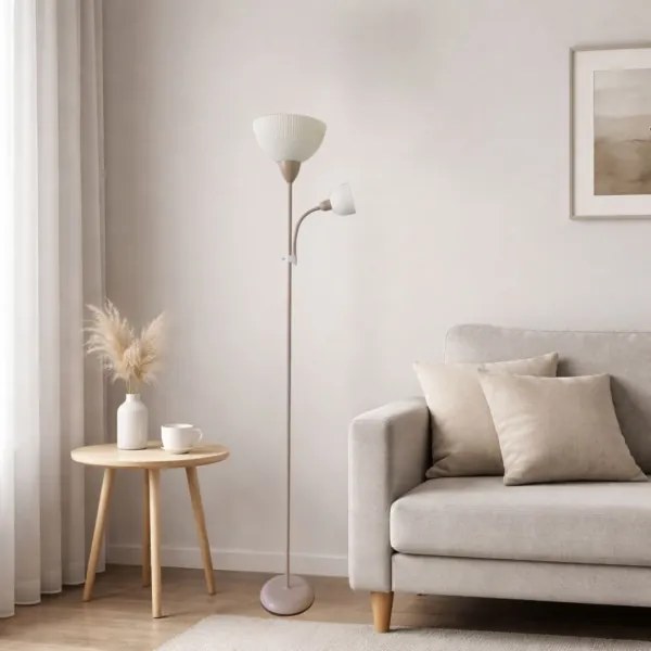 Rabalux 74103 - Stojacia lampa ACTION PRO 1xE27/60W/230V + 1xE14/25W béžová