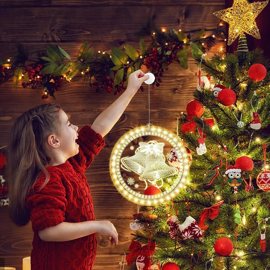 Tutumi Tutumi, LED svietiaca ozdoba so zvončekovým vzorom 311382A, biela, CHR-06515