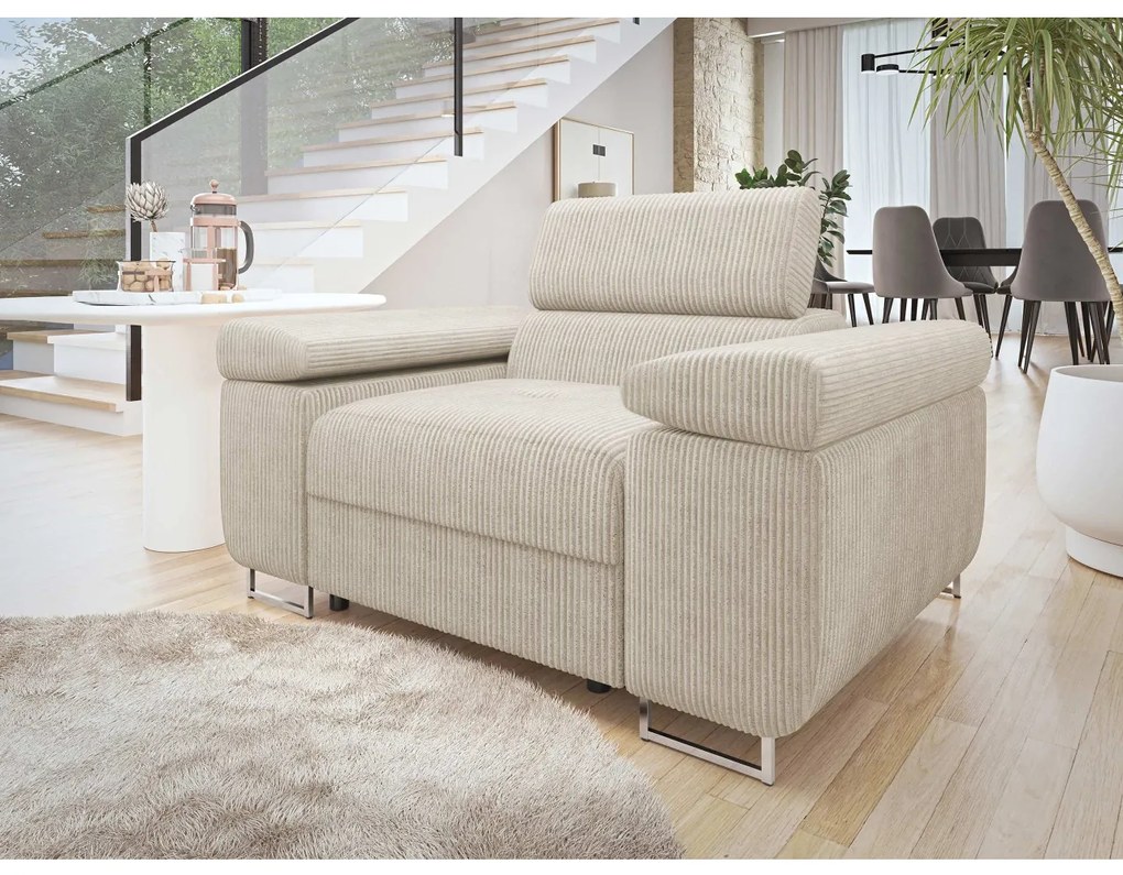 Kreslo Torezio 1, Dostupné poťahy: ekokoža Soft 017 (biela) + Lux 05