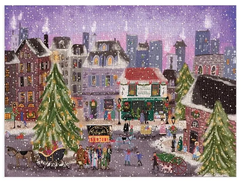 Galison Puzzle Vianočné námestie 1000 dielikov