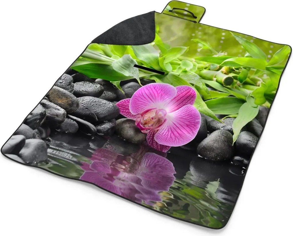 Sablio Plážová deka Ružová Orchidea: 200x140 cm