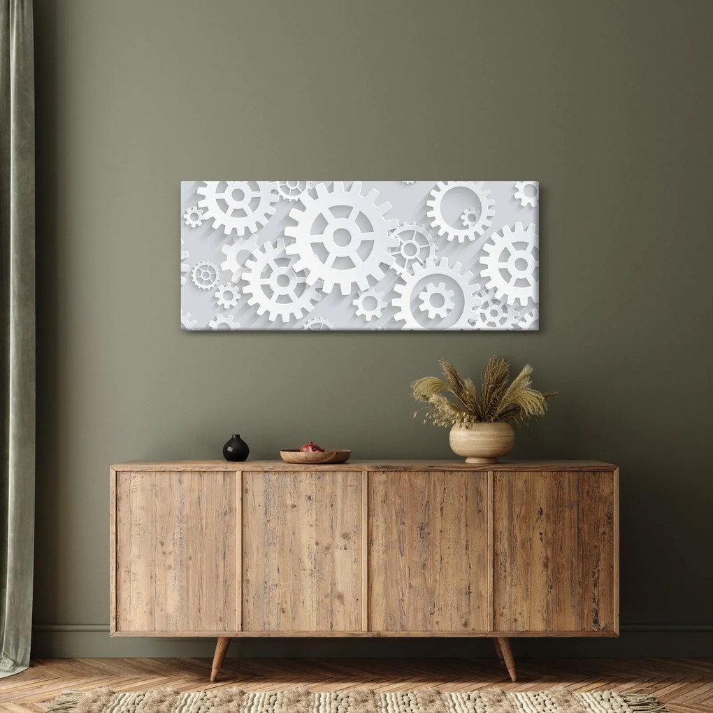 Obraz - Ozubené kolieska (120x50 cm)