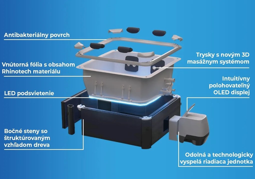 Marimex | Vírivý bazén MSPA Oslo Sapphire F-SA063W | 11400303