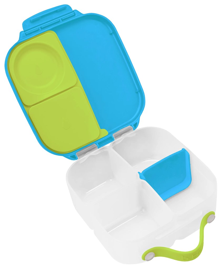 Desiatový box stredný - modrý/zelený